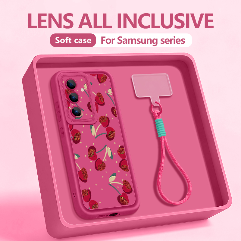 Little Cherry Pattern Lanyard  - Samsung Galaxy Strap incelemesi ve fiyatı