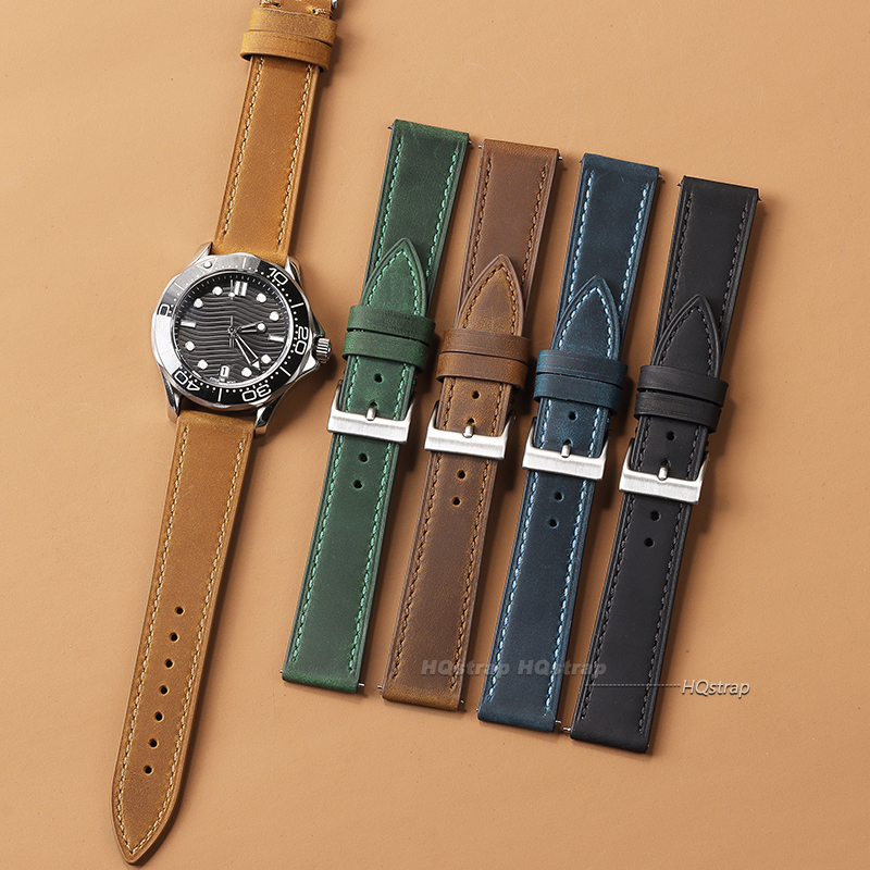 Vintage Cowhide Watch Strap Qu - Smartwatch Vintage Watches For Men incelemesi ve fiyatı