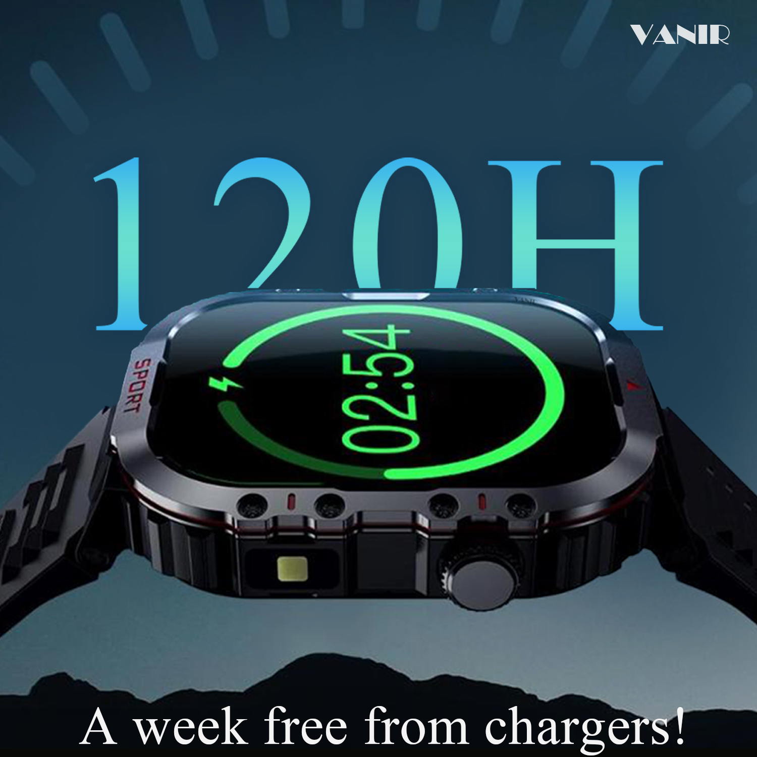 VANIR Bluetooth Smartwatch - M - Smartwatch Square Watches For Men incelemesi ve fiyatı