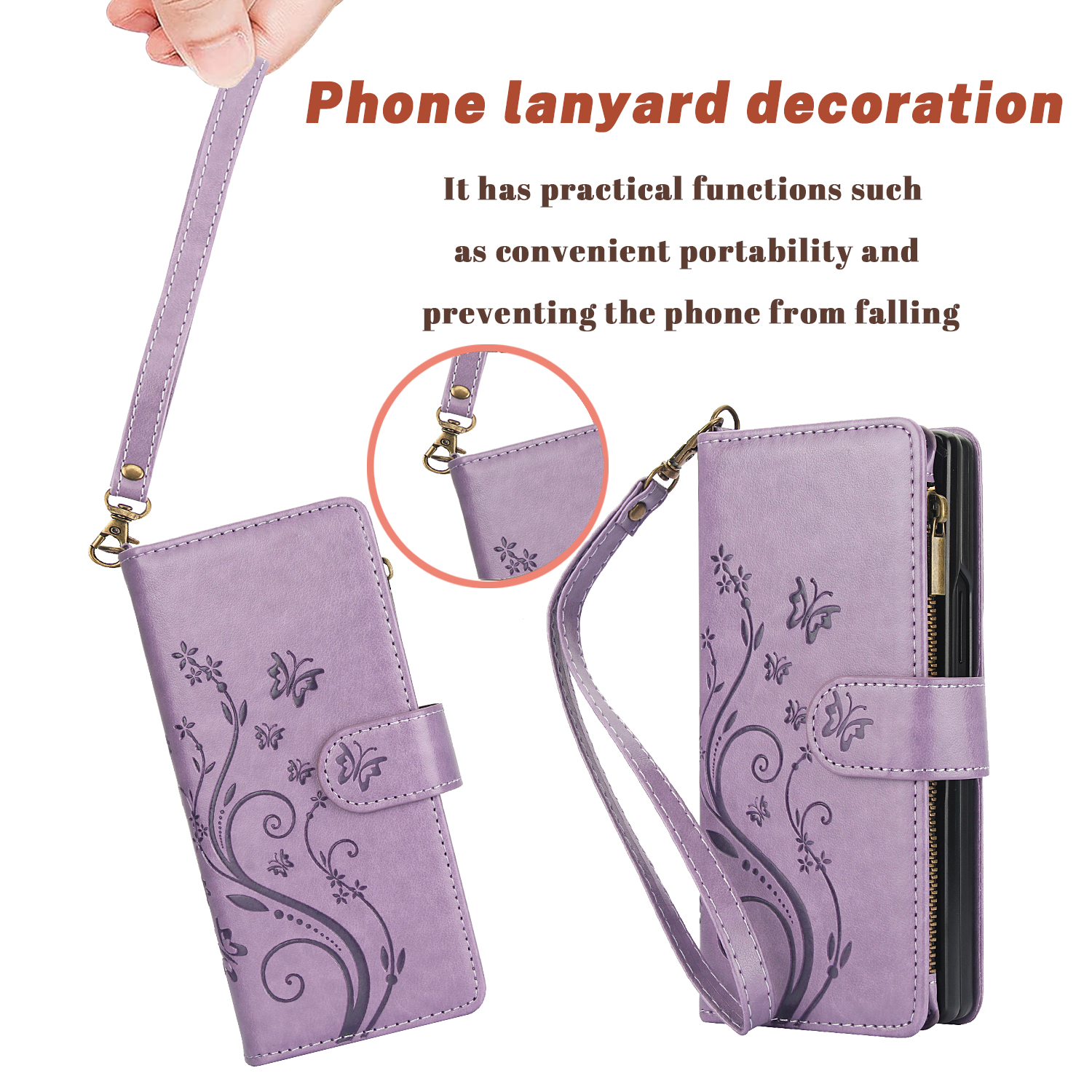 Wrist Strap Leather Zipper Wal - Samsung Galaxy Strap incelemesi ve fiyatı