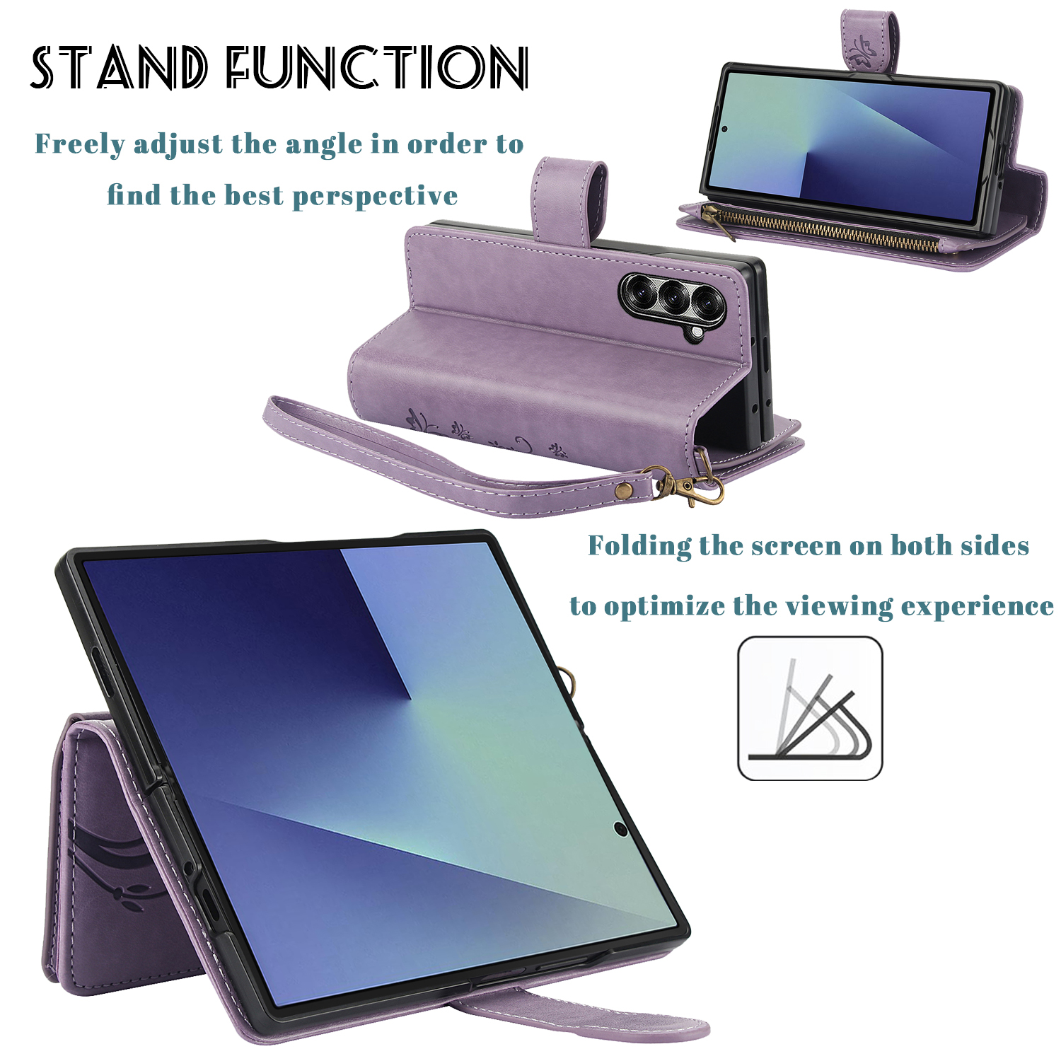 Wrist Strap Leather Zipper Wal - Samsung Galaxy Strap incelemesi ve fiyatı