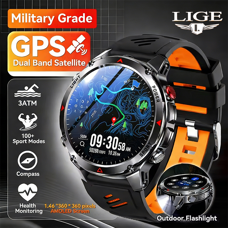 LIGE New Professional GPS Spor - Smartwatch Running Watches For Men incelemesi ve fiyatı