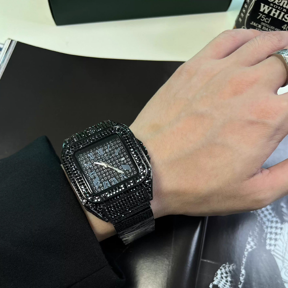 Gold or black Watch Ice Out Sq - Smartwatch Watches For Men Brands incelemesi ve fiyatı